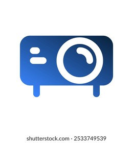 Projector gradient fill icons. office symbols in bright colors for a fresh look.