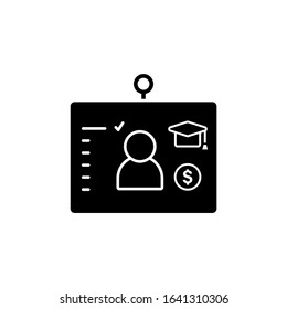 Projector graduation dollar icon. Simple online study icons for ui and ux website or mobile application