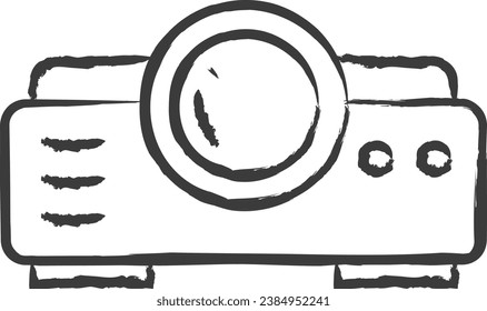 Projector hand drawn vector illustration