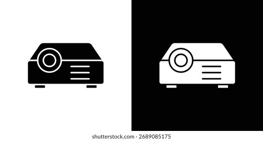 Icono del proyector. El Vector de silueta negro