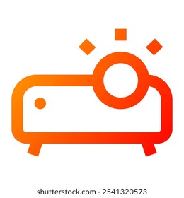 Projector icon. projector, cinema, screen, video, presentation, light, film, office, meeting, display. Vector icon illustration