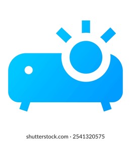 Projector icon. projector, cinema, screen, video, presentation, light, film, office, meeting, display. Vector icon illustration