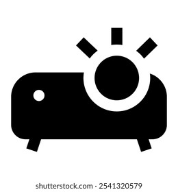 Projector icon. projector, cinema, screen, video, presentation, light, film, office, meeting, display. Vector icon illustration