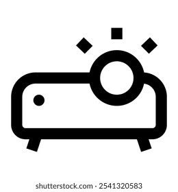 Projector icon. projector, cinema, screen, video, presentation, light, film, office, meeting, display. Vector icon illustration