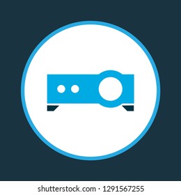 Projector icon colored symbol. Premium quality isolated presentation element in trendy style.