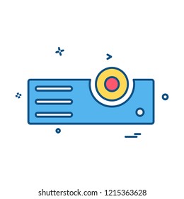 Projector icon design vector