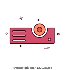 Projector icon design vector