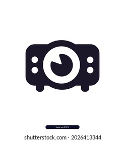 Projektorsymbol. Geräte und Elektroniksymbole. Computer und Mobiltelefone, Vektorsymbole. 