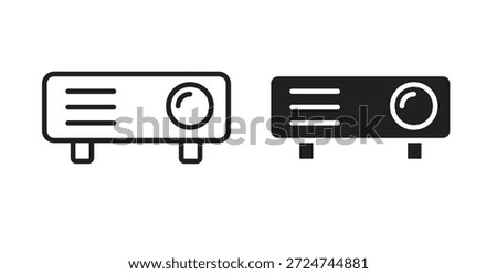 Projector icon. filled flat sign for mobile concept and web design