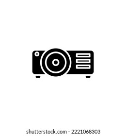 Projector icon glyph style design. Projector vector illustration. isolated on white background.