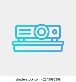 Projector icon in gradient style, use for website mobile app presentation