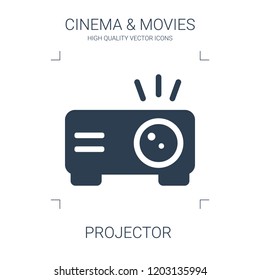 projector icon. high quality filled projector icon on white background. from cinema collection flat trendy vector projector symbol. use for web and mobile