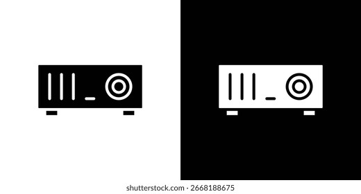 Projector icon illustration in flat style. icon template color editable.