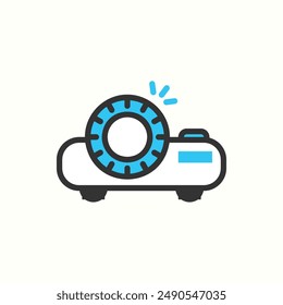 projector icon, isolated glyph icon theme gadget