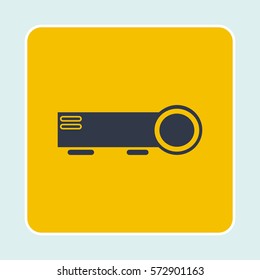 Projector icon isolated sign symbol. Flat Vector illustration. Can be used for mobile and web design. Beautiful Design Elements.
