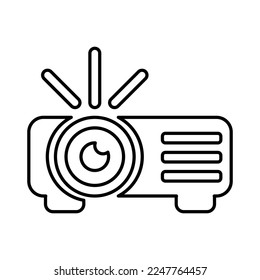 Icono del proyector en estilo de línea
