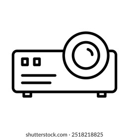 Icono del proyector en estilo de línea
