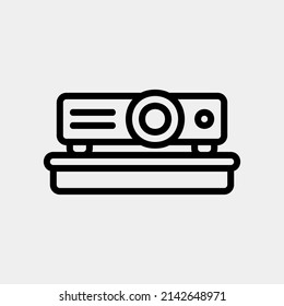 Projector icon in line style, use for website mobile app presentation