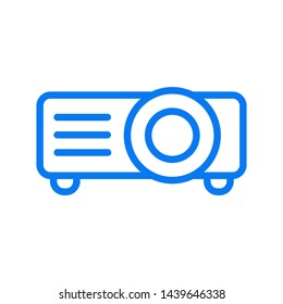 Projector icon. Line style. Vector illustration