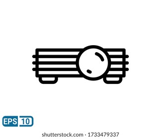 projector icon in line style. vector illustration for graphic design, website, UI isolated on white background. EPS 10