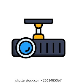 Icono de proyector Ilustración vectorial de color lineal