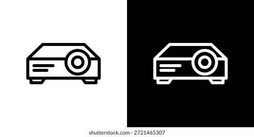 Projector icon logo concept in strokes