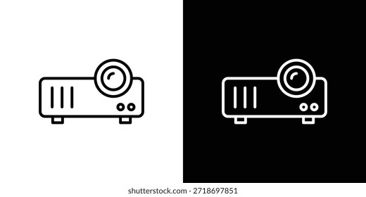 Elemento de logotipo do ícone do projetor. Ilustração vetorial. EPS10