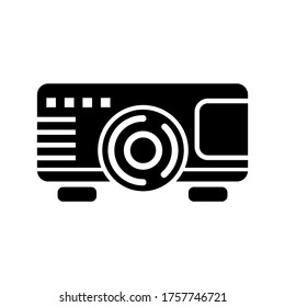 icono del proyector o logotipo símbolo de señalización aislado ilustración vectorial - iconos vectoriales de estilo negro de alta calidad
