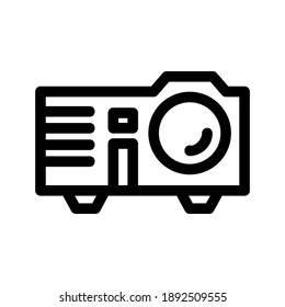 Projector icon or logo isolated sign symbol vector illustration - high quality black style vector icons
