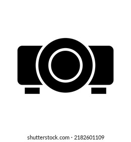 icono del proyector o logotipo símbolo de señalización aislado ilustración vectorial - iconos vectoriales de estilo negro de alta calidad
