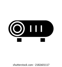 icono del proyector o logotipo símbolo de señalización aislado ilustración vectorial - iconos vectoriales de estilo negro de alta calidad
