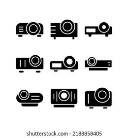 icono del proyector o logotipo símbolo de signo aislado ilustración vectorial - Colección de iconos vectoriales de estilo negro de alta calidad
