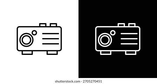 Diseños de logotipos de iconos de proyector. conjunto de diseño de iconos modernos