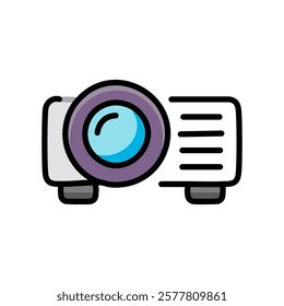Projector icon. Modern flat design style icon. Vector illustration.