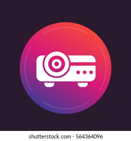Projector icon, multimedia device symbol