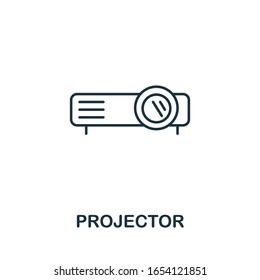 Projector icon from office tools collection. Simple line Projector icon for templates, web design and infographics