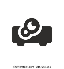 Icono del proyector sobre fondo blanco