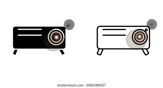 projector icon on white background