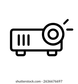 Projector icon on white background vector
Vector line icon office, work