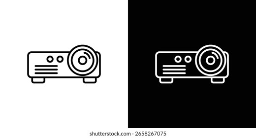Projector icon outline. EPS 10 editable vector