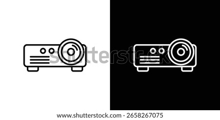 Projector icon outline. EPS 10 editable vector
