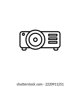 Projector icon outline style design. Projector vector illustration. isolated on white background.