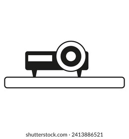 Projector icon. Presentation device icon. Vector illustration. EPS 10.