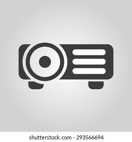 The Projector Icon. Presentation Symbol. Flat Vector Illustration