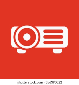 The projector icon. Presentation symbol. Flat Vector illustration