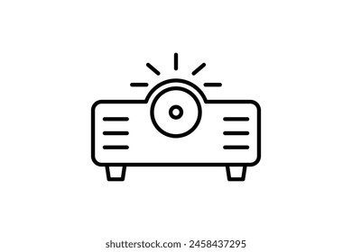 projector icon. icon related to computer. suitable for web site, app, user interfaces, printable etc. line icon style. simple vector design editable