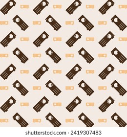 Projector icon repeating trendy pattern beautiful vector illustration light background