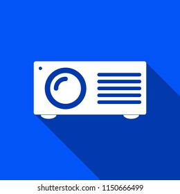 Projector icon with shadow , vector sign design