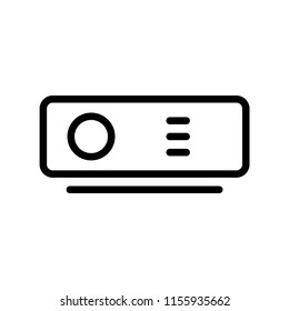 Projector icon simple flat style outline vector.