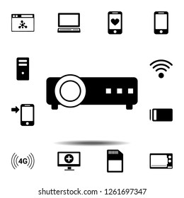 Projector icon. Simple glyph vector element of Technology icons set for UI and UX, website or mobile application